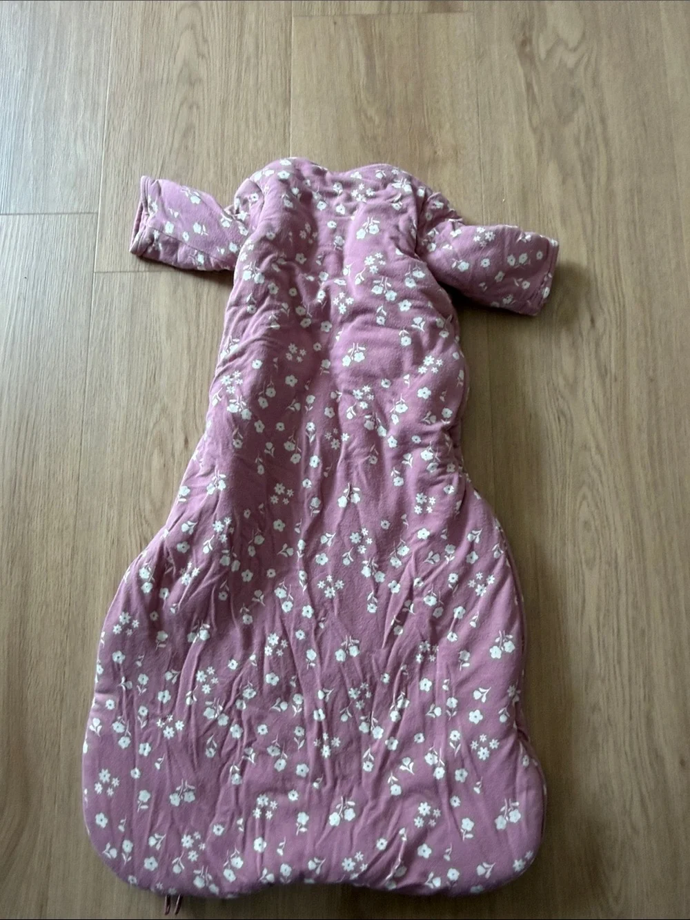 Goumamon Pink Floral Baby Sleep Sack - Soft Zip Front Sleep Bag